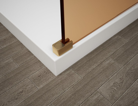 ESCA GOLD MATT jednoczęściowa kabina przysznicowa Walk-In, szkło czyste, 1300 mm