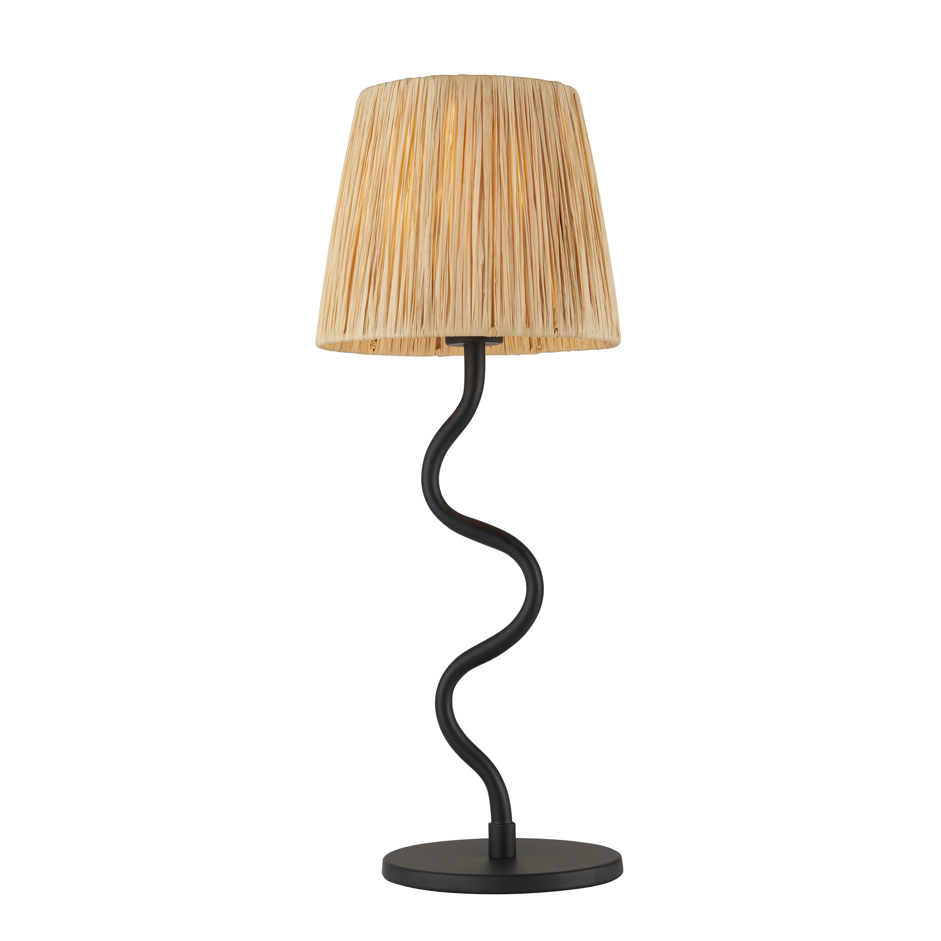 Lampa stołowa Wriggle – czarna, 18 × 18 × 45,7 cm