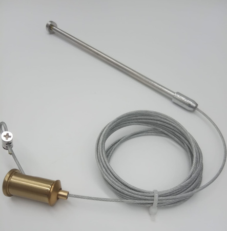 Lampa wisząca ARCTIC 100 cm - LED, złota z kryształami