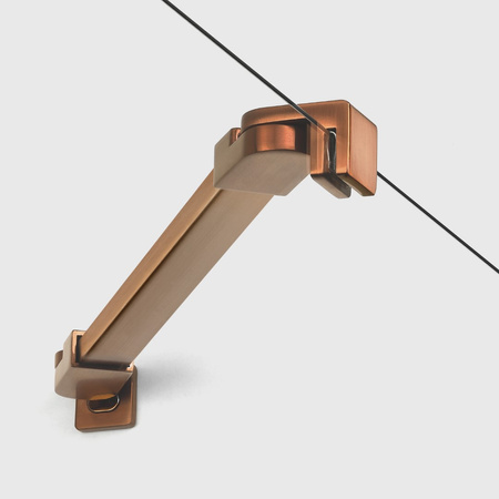 Parawan nawannowy NESTA COPPER BRUSHED stały U 80x140 szkło czyste 8mm Active Shield 2.0