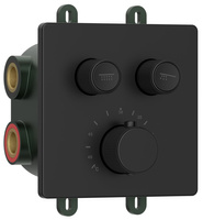 SMART SELECT bateria prysznicowa termostatyczna podtynkowa, box, 2 wyjścia, czarny mat