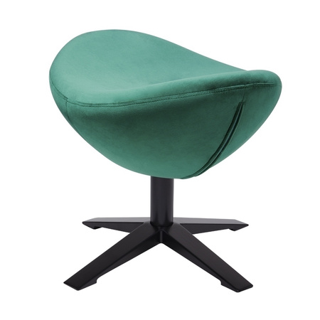 Podnóżek EGG SZEROKI VELVET BLACK ciemny zielony.18 - welur, podstawa czarna