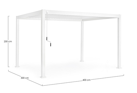 Pergola ogrodowa BIZZOTTO OCEAN 3X4 – biały