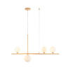 Lampa wisząca MODERNO  80 cm -kremowa z białymi kloszami