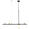 Lampa wisząca MODERNO 80 cm -czarna z białymi kloszami