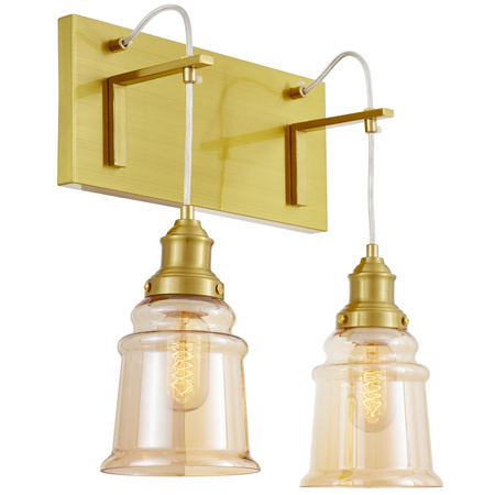 LAMPA ŚCIENNA KINKIET LOFTOWY BURSZTYNOWY MOLETTI W2