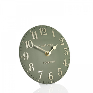 Arabic Mantel Clock Lichen Green 6in