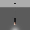 Lampa wisząca LOOPEZ 1 czarny/miedź
