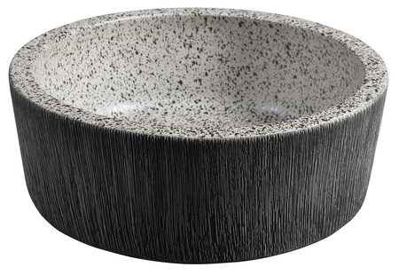 PRIORI umywalka ceramiczna nablatowa Ø 41 cm, granit