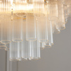 Toulouse 12 Pendant Light Clear Ribbed Glass