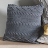 Walton Cable Knit Cushion Grey 450x450mm
