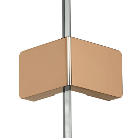 Kabina prysznicowa EVENTA COPPER SHINE WALK-IN U 140x200 szkło czyste 8mm Active Shield 2.0
