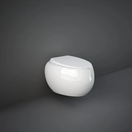 Zestaw CLOUD Miska WC podwiesz. Rimless 56x40 cm biały połysk & deska WC W/O biały połysk