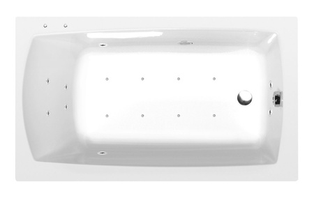 LILY wanna z hydromasażem, 120x70x39cm, Active Hydro-Air, chrom