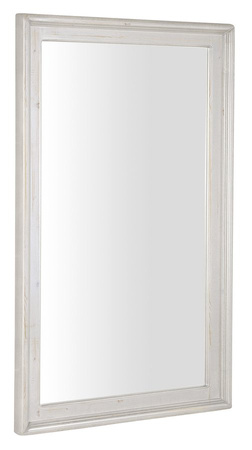 RETRO lustro w drewnianej ramie 70x115cm, starobiałe