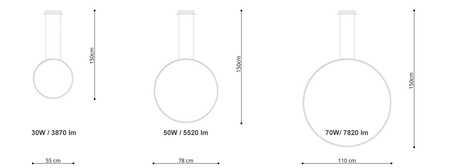 Plafon RIO 110 biały LED 3000K