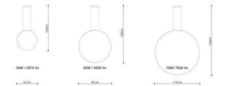 Plafon RIO 110 czarny LED 3000K