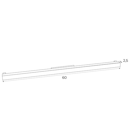 MAXLIGHT M0002D LAMPA MAGNETYCZNA LINIOWA SYSTEM DALI 18W 1126LM 3000K