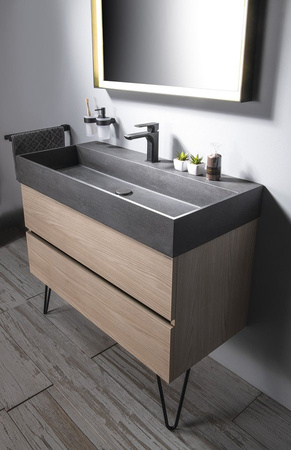 ODETTA szafka umywalkowa 95x50x43,5cm, biały połysk