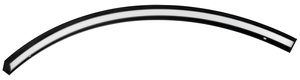MOON LED oświetlenie 6,5W, 230V, 431x12x22mm, R300mm, czarny mat