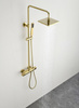 Zestaw prysznicowy z baterią termostatyczną, złoto