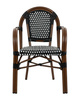 Krzesło ogrodowe CAFE PARIS ARM brązowe rattan