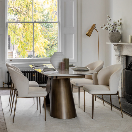 Bresso Dining Table Bronze 1600/2400x900x760mm