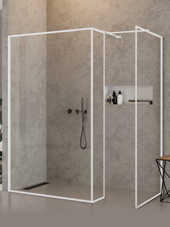 KABINA NEW MODUS WHITE WALK-IN U 30x200 CZYSTE 8mm ACTIVE SHIELD