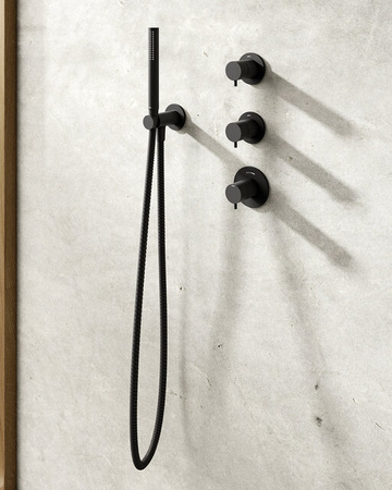 Silhouet HS2 Podtynkowy termostatyczny zestaw prysznicowy matowa czerń