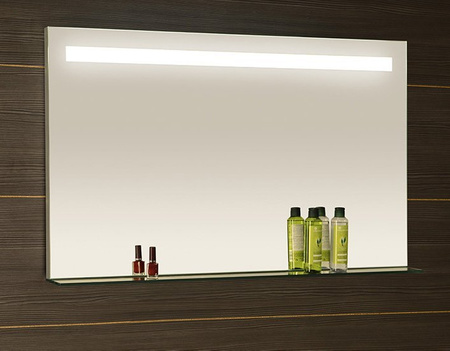 BRETO lustro z oświetleniem LED i półką 100x60,8cm