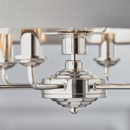 Highclere 6 Pendant Lght Nckl & Chrcoal 350-1200mm