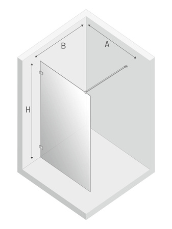 KABINA AVEXA GOLD SHINE WALK-IN U 90x200 CZYSTE 6mm ACTIVE SHIELD