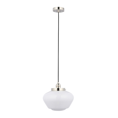 Camberley 1 Pendant Light Bright Bickel Opal Glass