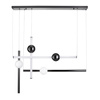 Lampa wisząca O-LINE L-4 LED czarny tytanowy połysk do jadalni