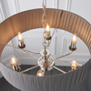 Highclere 6 Pendant Lght Nckel & Chrcoal 300-780mm