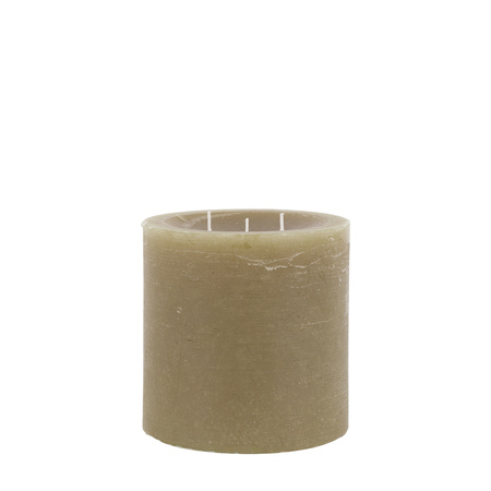 Pillar Candle Rustic Olive 150x150x150mm