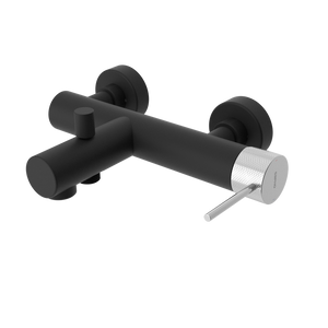 ULTRASAN bateria wannowa ścienna, czarny mat/chrom