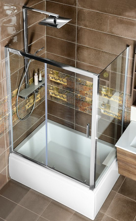 DEEP kabina prysznicowa 1400x750mm wariant L/P,szkło czyste