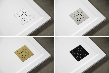 XENA brodzik prysznicowy kompozytowy 90x90cm, półokrągły, R550, biały