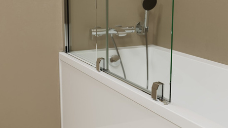 ROLLS parawan wannowy 1400x1500mm, szkło czyste