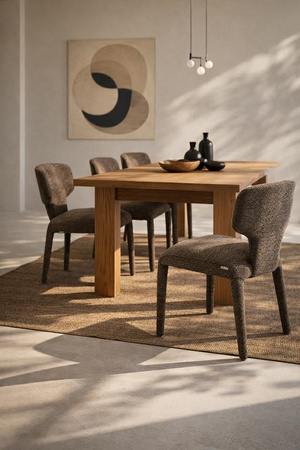 Zestaw 6 krzeseł APULIA brązowy / taupe