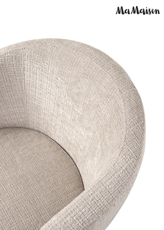 MaMaison krzesło SHELLY beżowe
