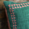 Kai Embroidered Border Cushion Green 450x450mm