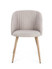 Krzesło BIZZOTTO QUEEN – taupe / naturalny (2 szt.)