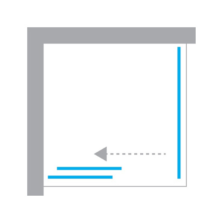 NZ4 Kabina prysznicowa PRIME GUNMETAL BRUSHED 1D prostokątna P 150x100x200 szkło czyste 6mm Active Shield 2.0
