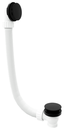 Zestaw odpływowy bez napełniania, klik-klak, długość 1200mm, korek 72mm, czarny mat