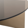 Parioli Glass Coffee Table Charcoal 900x900x325mm
