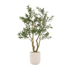 Faux Olive Tree in White Pot 1900mm