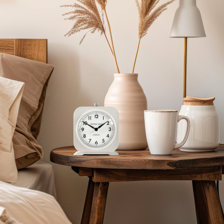 Finch Alarm Clock Snowberry White 5in