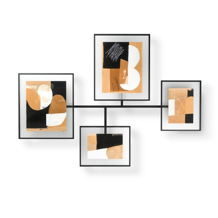 UMBRA zestaw 4 ramek na zdjęcia FLUTE     WALL czarny